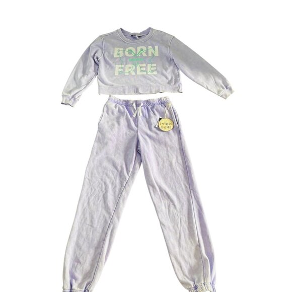 Violet Skye  Sz L ( 10/12) Girls 2 piece sweat suit purple - Picture 1 of 4
